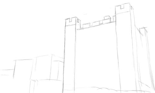 Castle Drawing Step by Step 4