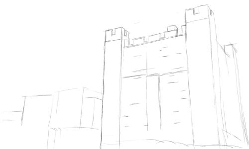 Castle Drawing Step by Step 5