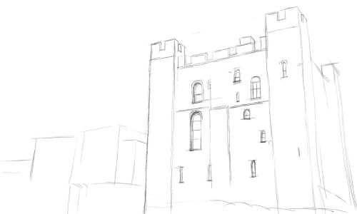 Castle Drawing Step by Step 6