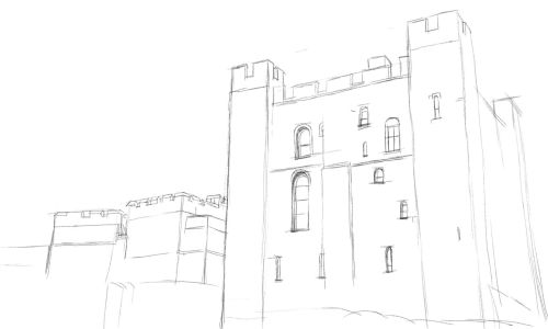 Castle Drawing Step by Step 7