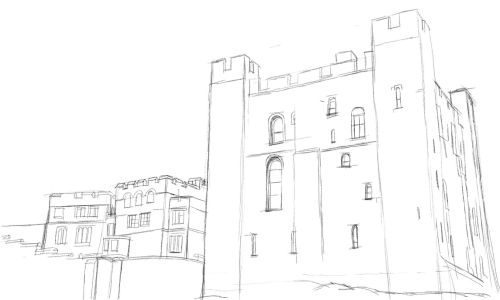 Castle Drawing Step by Step 9