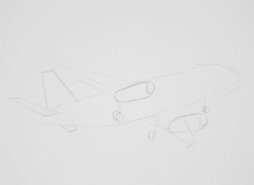 Airplane Drawings in Pencil