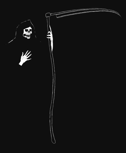 Grim Reaper Drawings. A Gothic Ink Drawing Step by Step.