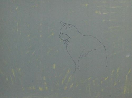 Cat Painting in Acrylics 3