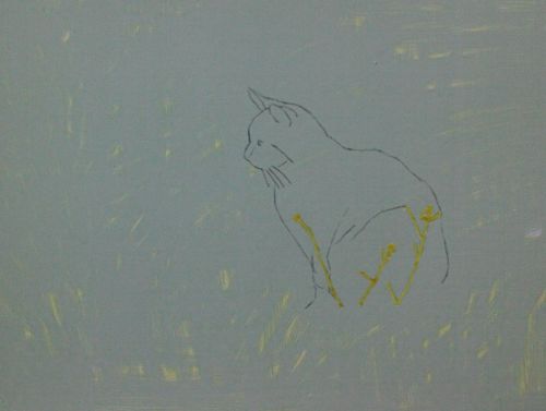 Cat Painting in Acrylics 4