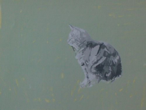 Cat Painting in Acrylics 6