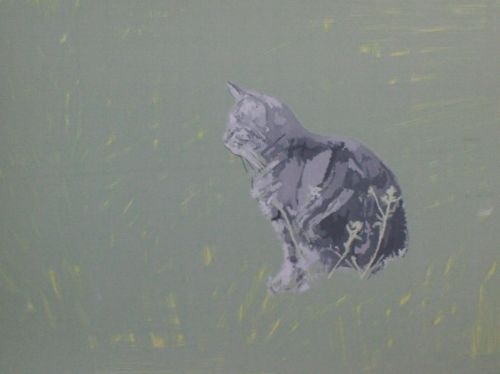 Cat Painting in Acrylics 7