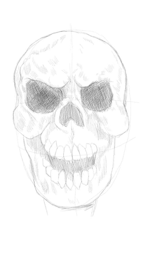 evil skull drawings 6