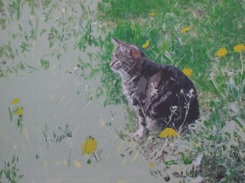 Cat Painting in Acrylics 9