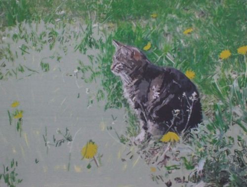 Cat Painting in Acrylics 10