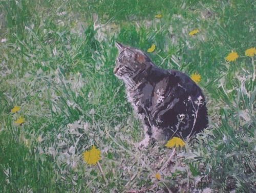 Cat Painting in Acrylics 13